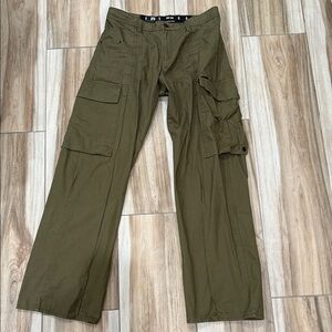 G-Star Women's Olive Wide Leg Cargo Pants